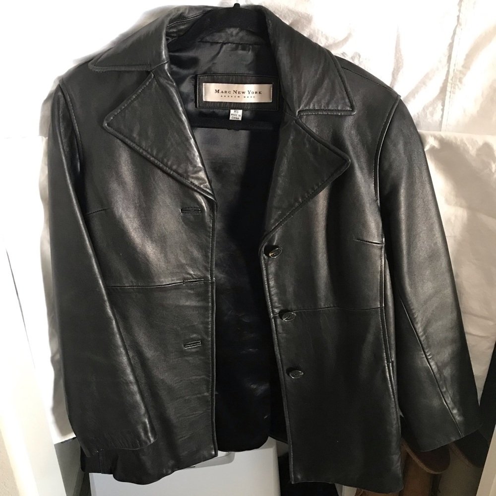 Marc New York black leather jacket